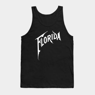 Florida Victorian Style Typography 1890 White Tank Top